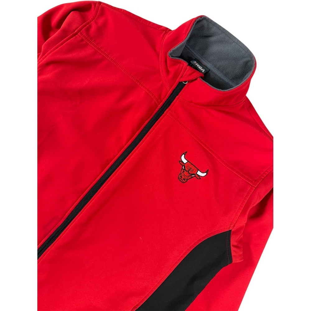 Red NBA Bulls Quarter Zip Long Sleeve Therma Size Large